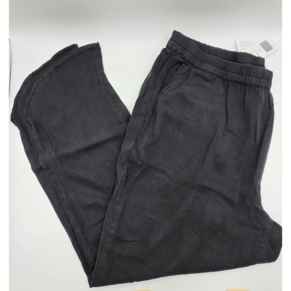 Mia & Tess Black Straight Leg Elastic Waist‎ Pants Women's Large NWT